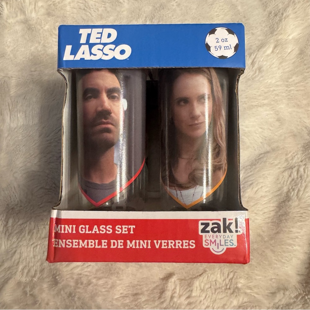 Ted Lasso Mini Glass Shot Set of 4 Featuring Main Characters
